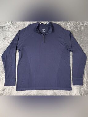 Fabletics Quarter Zip Mens XXL Navy Blue Pullover‎ Performance Training